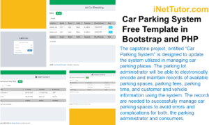 Car Parking System Free Template in Bootstrap and PHP
