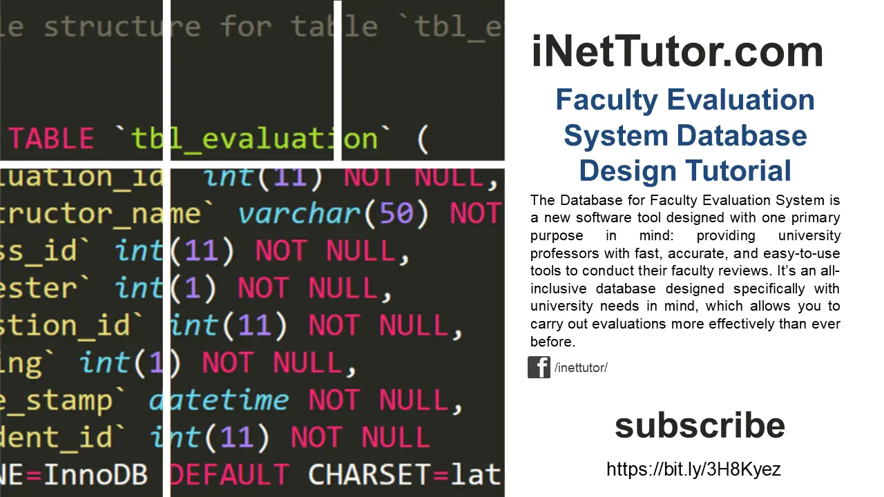 Faculty Evaluation System Database Design Tutorial