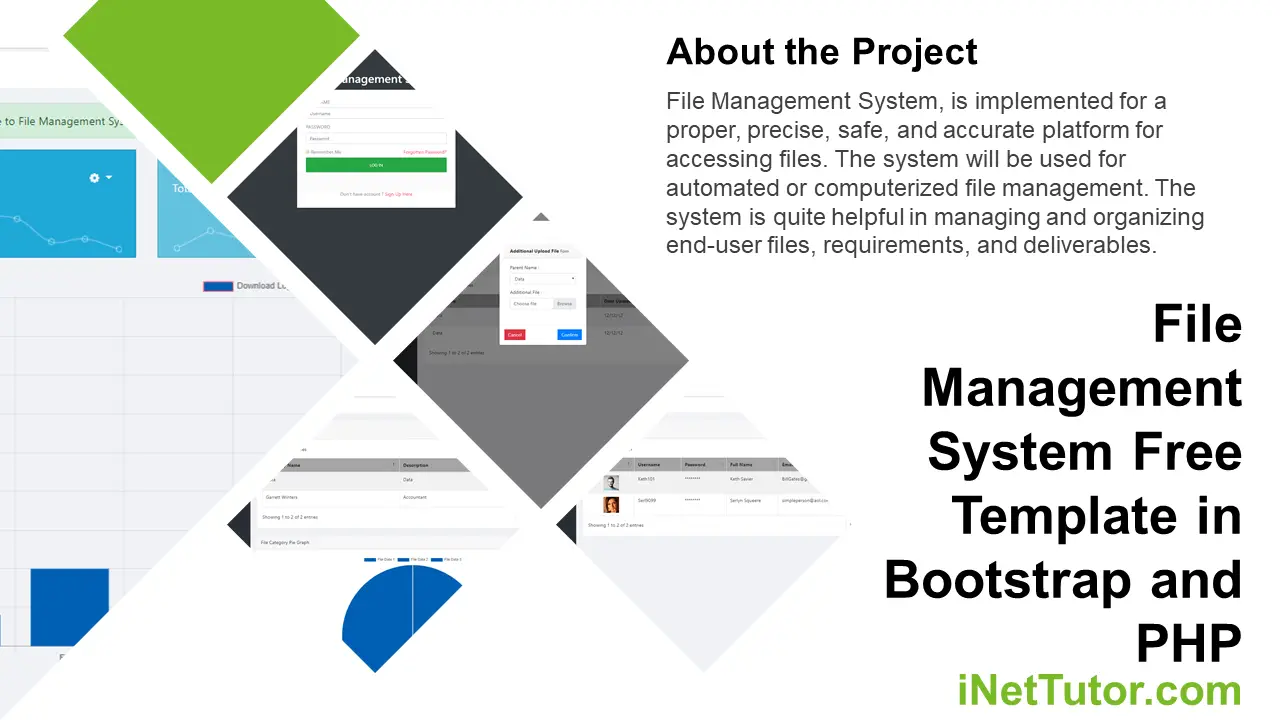 File Management System Free Template in Bootstrap and PHP