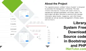 Library System Free Download Source code in Bootstrap and PHP