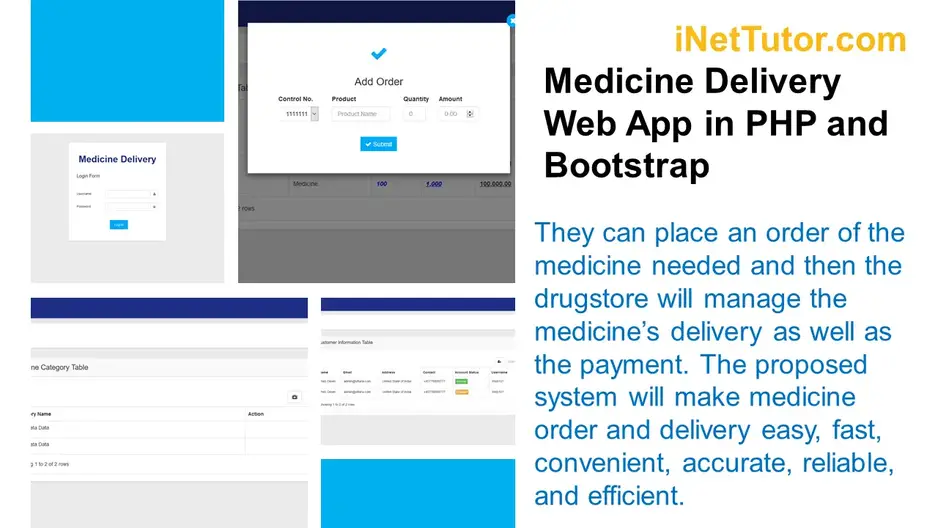 Medicine Delivery Web App Free Download Template in PHP and Bootstrap