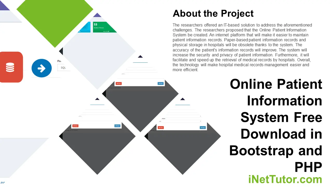 Online Patient Information System Free Download in Bootstrap and PHP