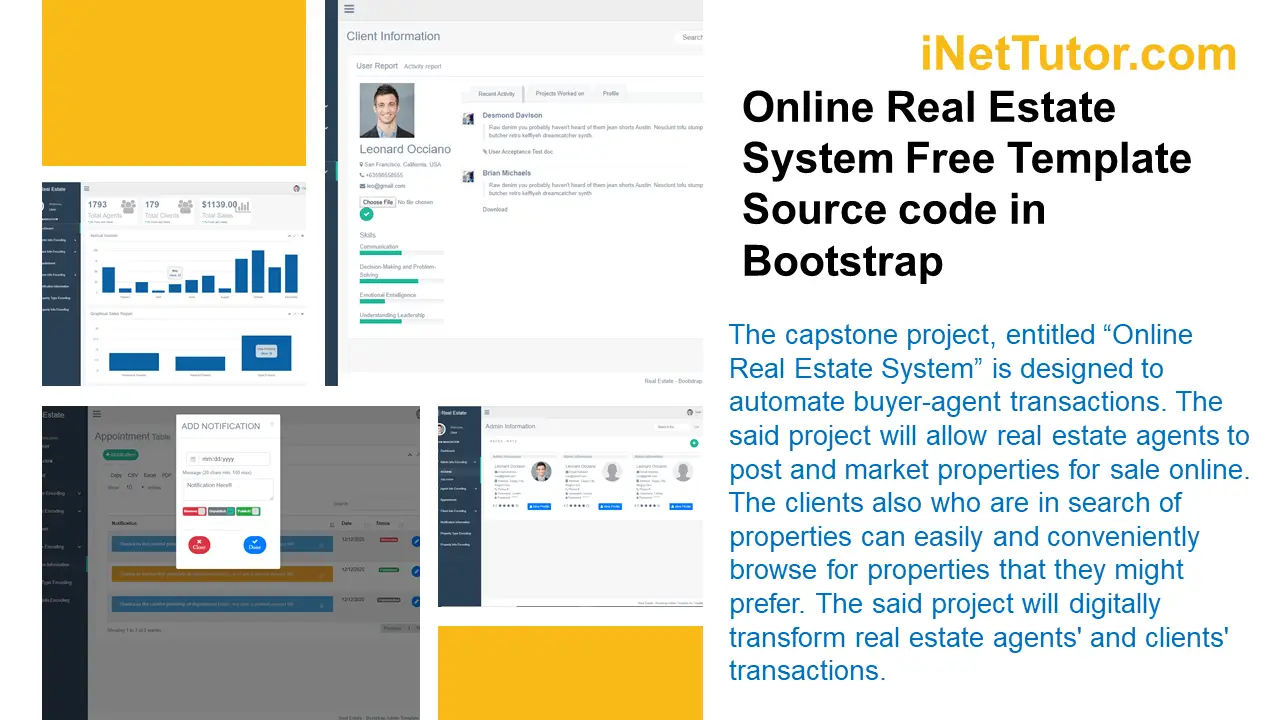 Online Real Estate System Free Template Source code in Bootstrap