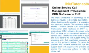 Online Service Call Management Professional CRM Software in PHP
