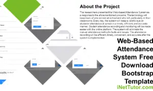 Web-Based Attendance System Free Download Bootstrap Template