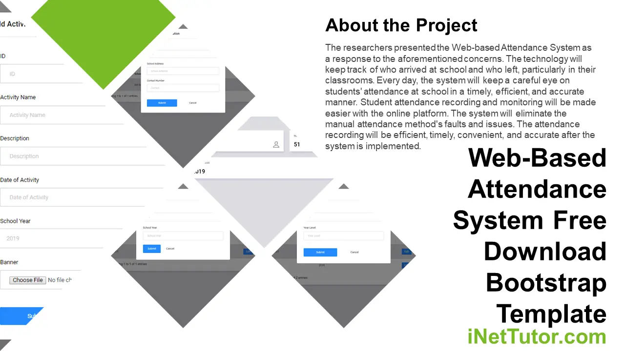 Web-Based Attendance System Free Download Bootstrap Template