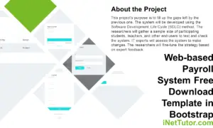 Web-based Payroll System Free Download Template in Bootstrap