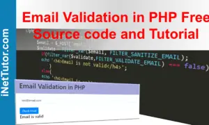 Email Validation in PHP Free Source code and Tutorial