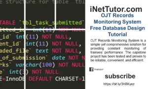 OJT Records Monitoring System Free Database Design Tutorial