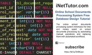 Online School Documents Processing System Free Database Design Tutorial