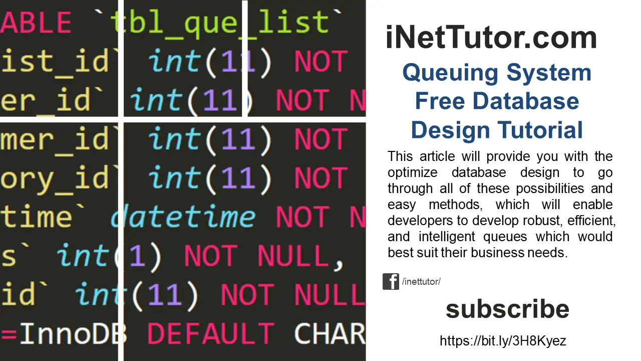 Queuing System Free Database Design Tutorial