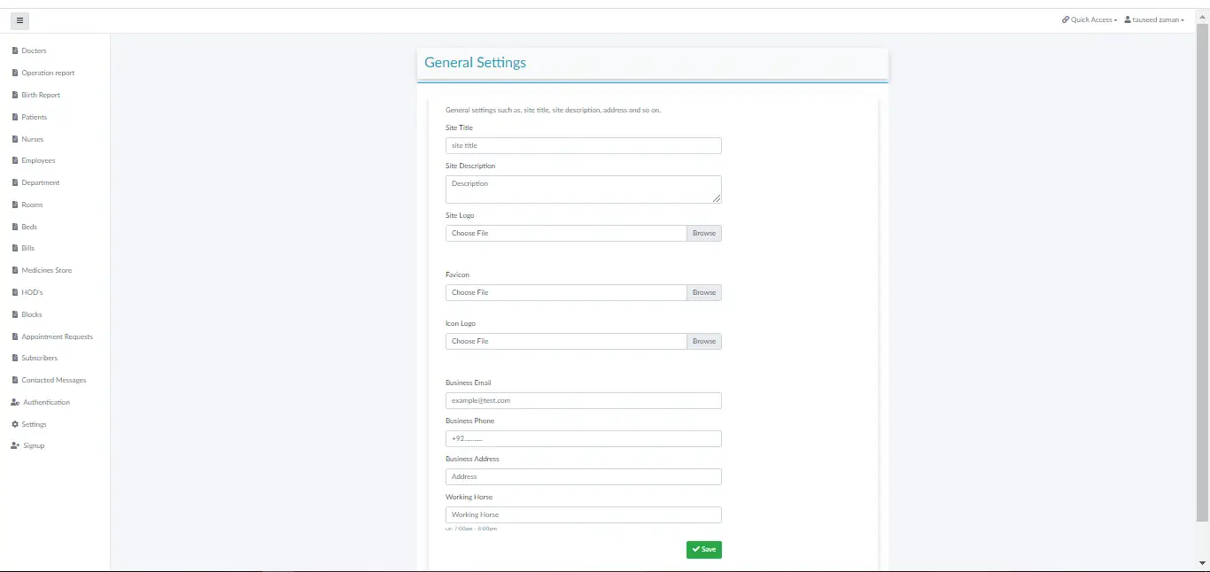 Hospital Management System in Laravel 8 Free Source code - admin-screenshot