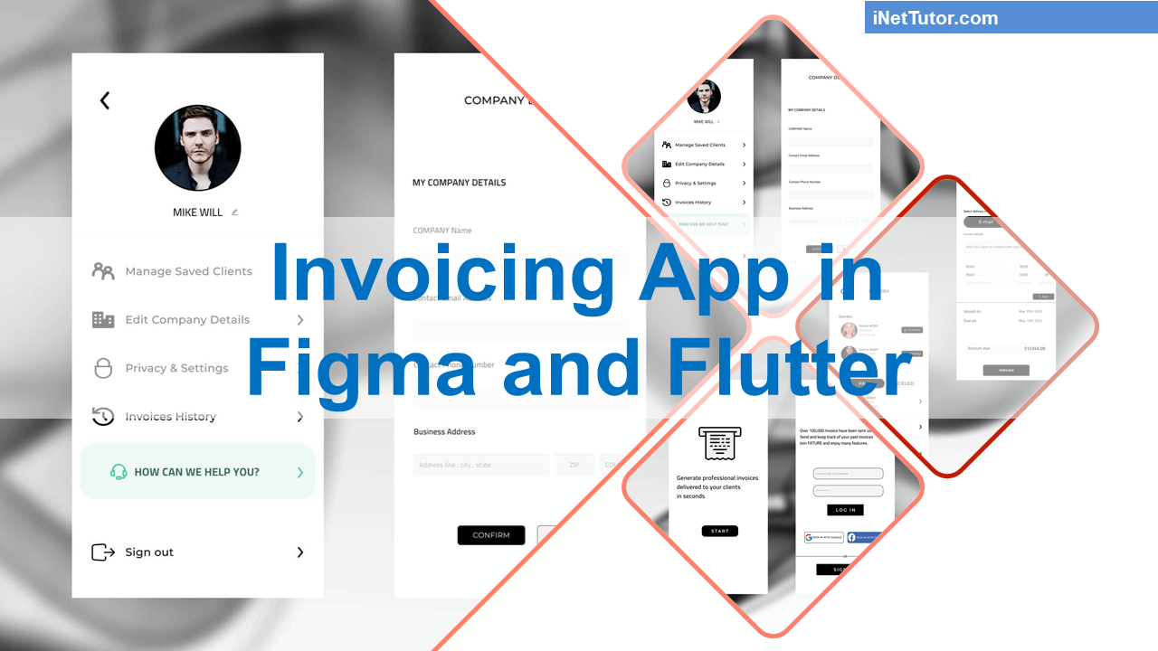 Invoicing App in Figma and Flutter