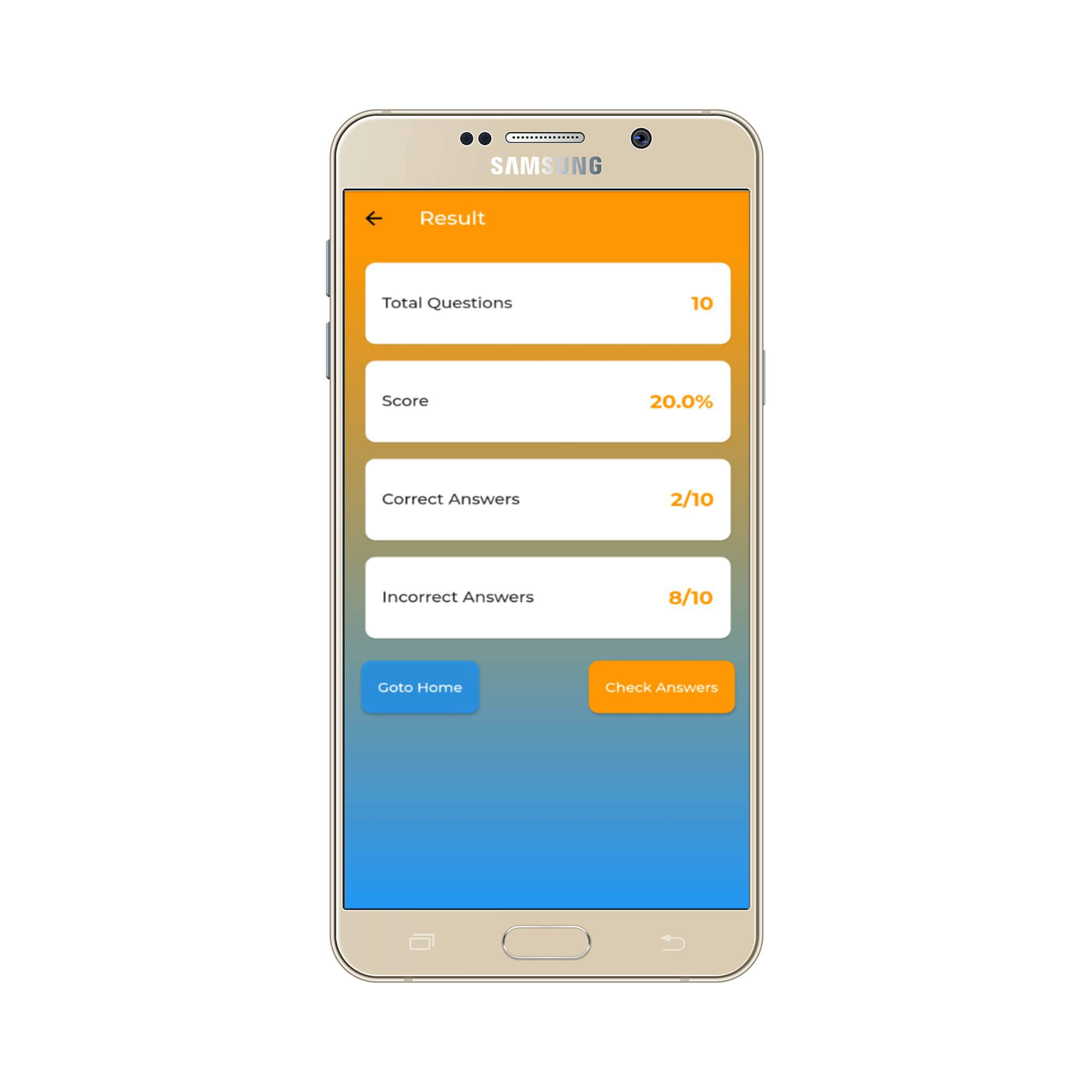 Quiz Master in Flutter Free Download Source code - Result