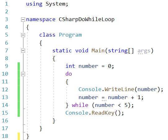 C# Do While Loop Statement - source code