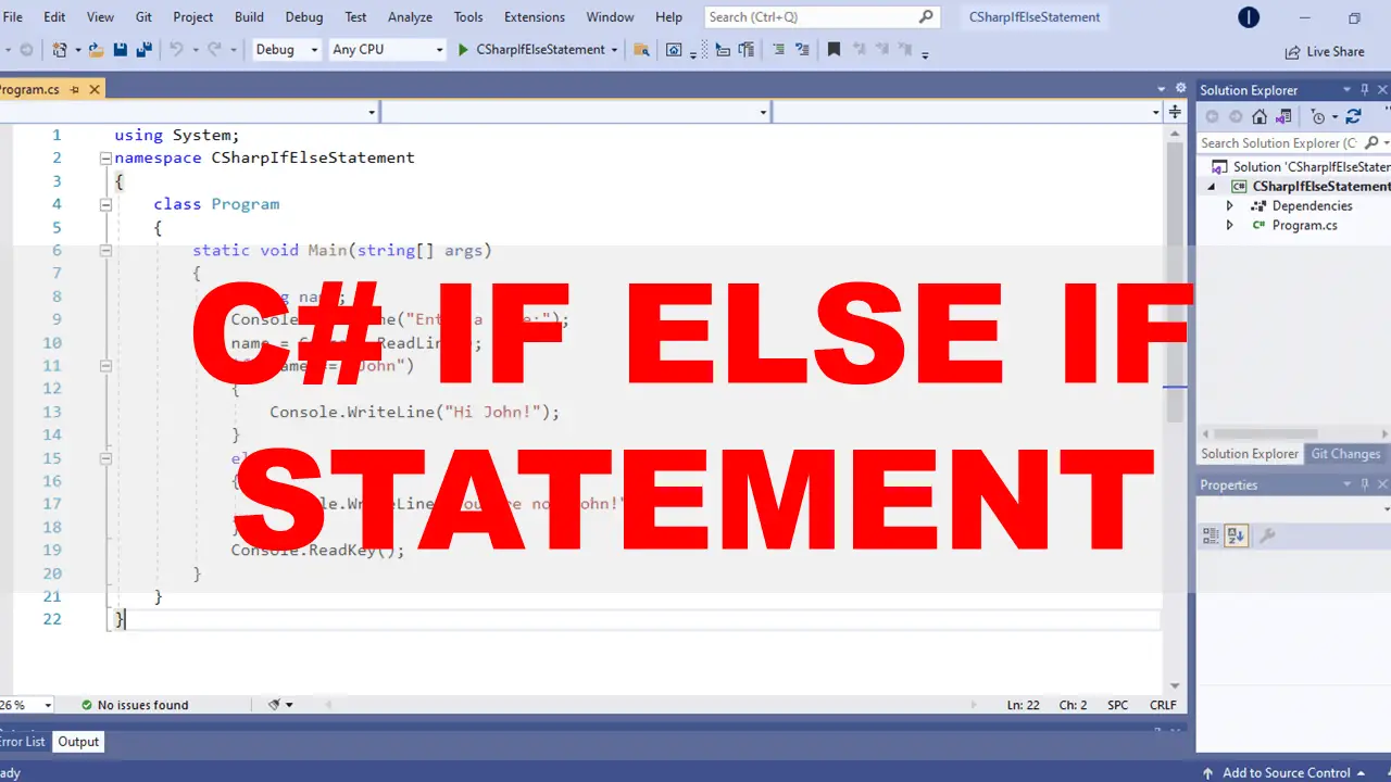 C# IF ELSE IF Statement Video Tutorial and Source code