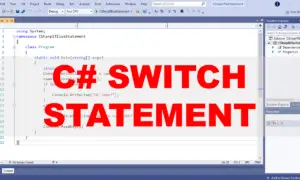 C# SWITCH Statement Video Tutorial and Source code