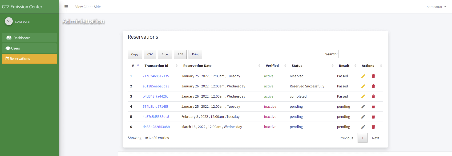 Online Booking System using PHP - Reservations