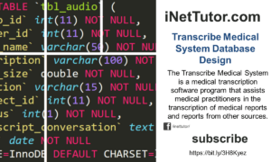 Transcribe Medical System Database Design