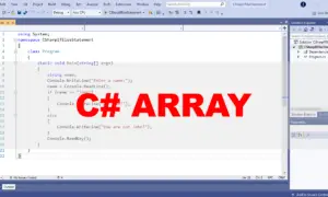 Array in C# Video Tutorial and Source code