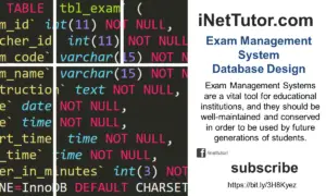 Exam Management System Database Design