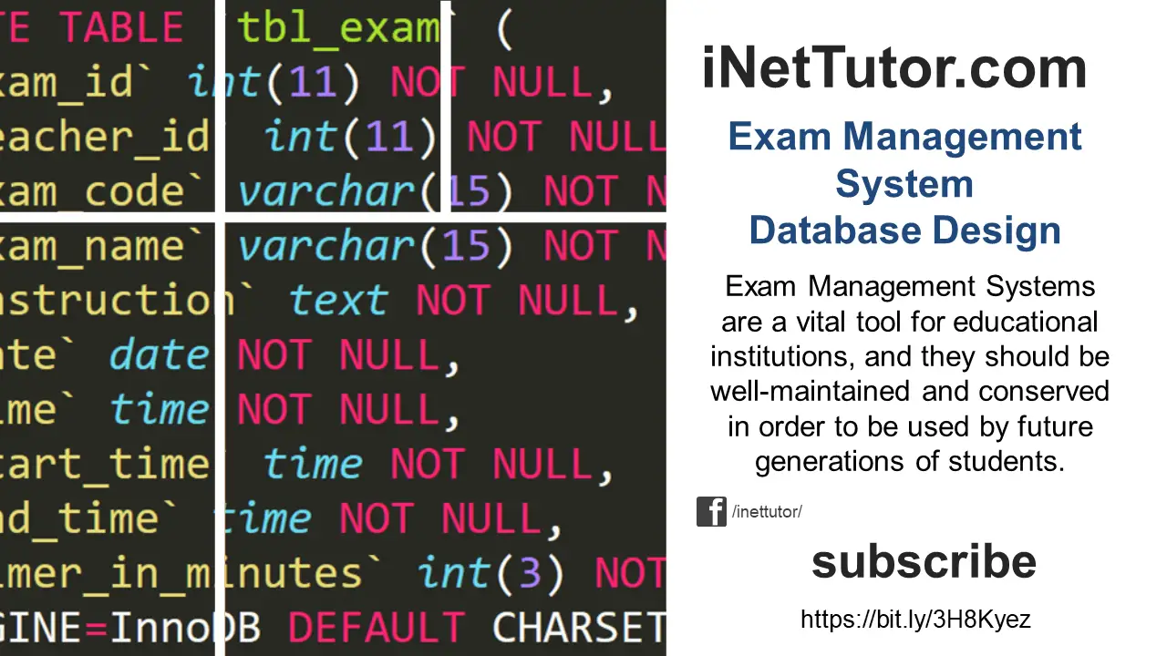 Exam Management System Database Design