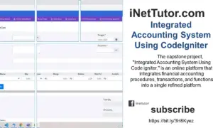 Integrated Accounting System Using CodeIgniter