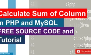 Calculate Sum of Colum in PHP and MySQL