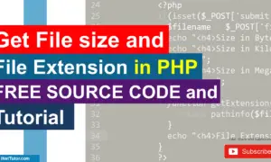 Get Filesize and File Extension in PHP Free Source code and