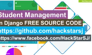 Student Management in Django Free Source code