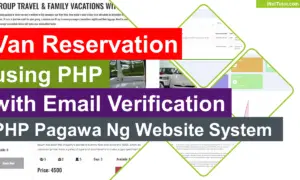 Van Reservation using PHP with Email Verification