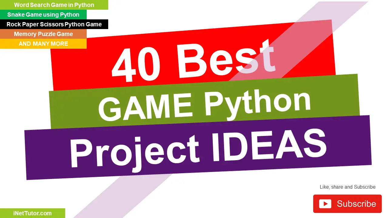 Best Game Python Project Ideas 2024 