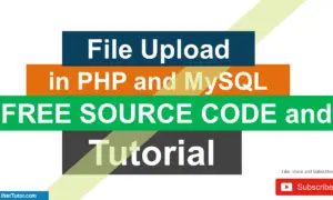 File Upload in PHP and MySQL