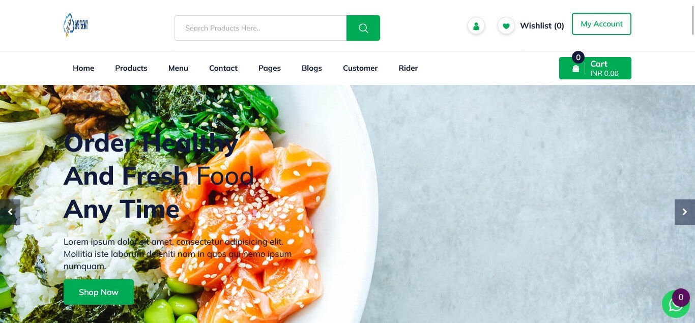 Multi-tenancy Based Food Grocery & E-commerce Builder Platform - Landing Page