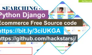 Python Django Ecommerce Free Source code