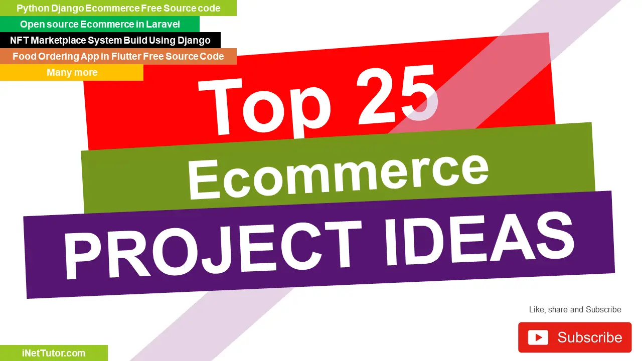 Top 25 Ecommerce Project Ideas