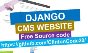 CMS Website in Django Free Source code