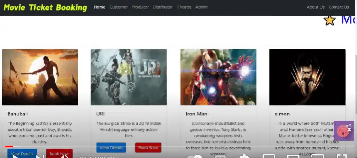 Movie Ticket Booking System - Home Page