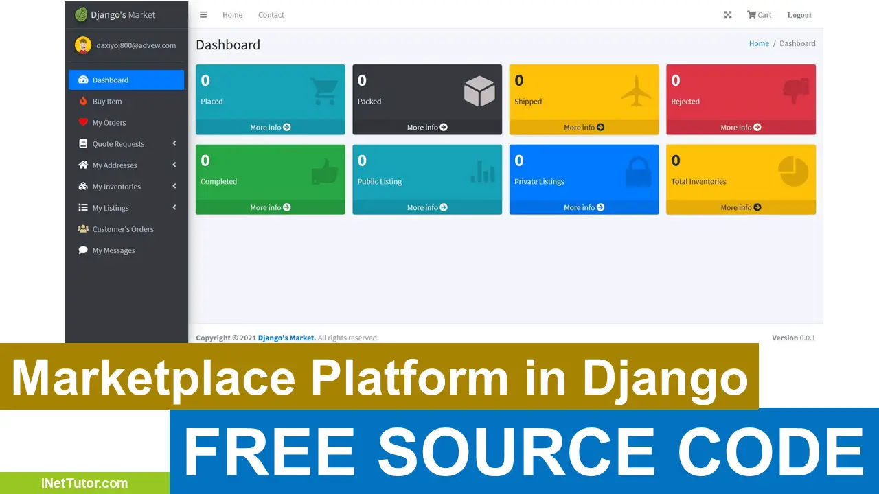 Marketplace Platform in Django Free Source code