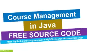 Course Management in Java Free Source code