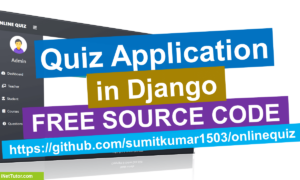 Quiz Application in Django Free Source code