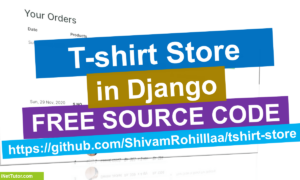 T-Shirt Store in Django Free Source code