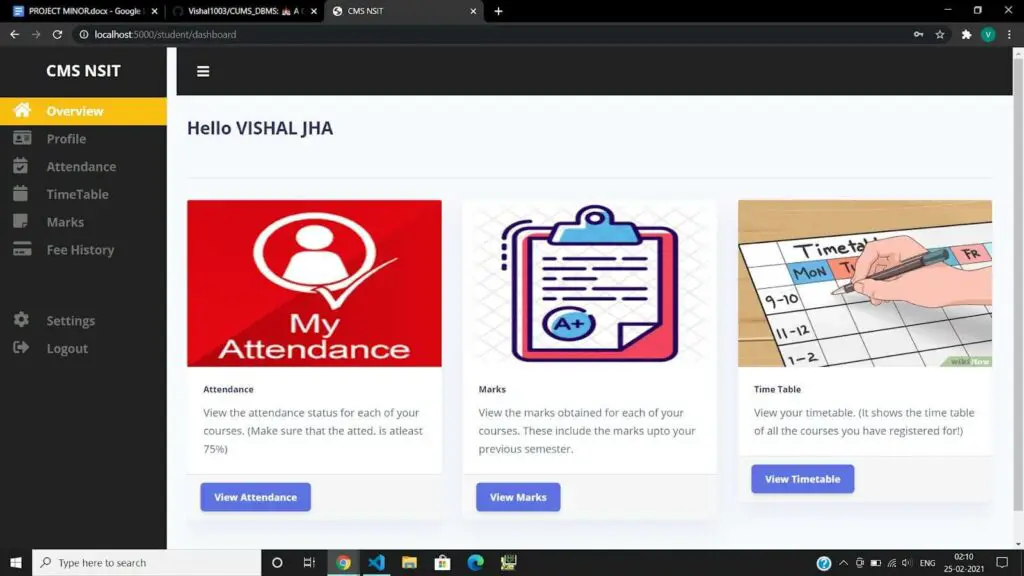 College Management System in NodeJS and MySQL - iNetTutor.com