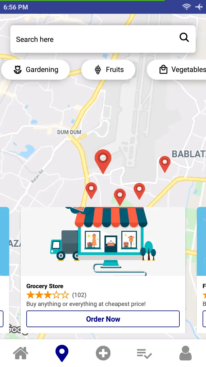 Vendor Management Mobile Application Free Source code - Location Map