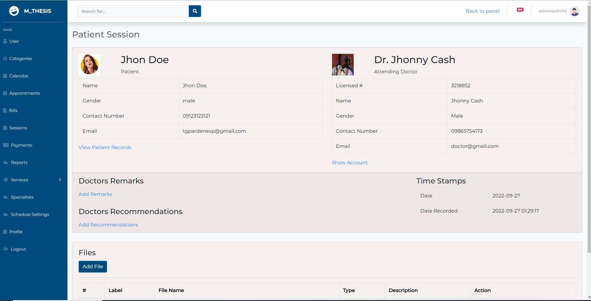 Healthcare Management System with Online Appointment and Payment - Patient Session
