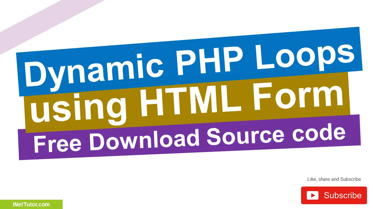 Dynamic PHP Loops using HTML Form