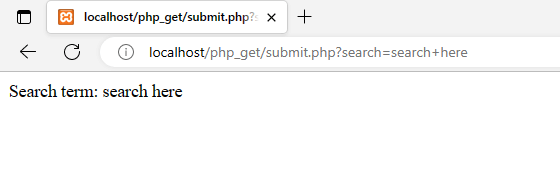PHP Form Handling - submit_get