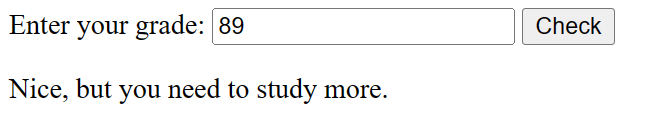 Grade Checker Source code in PHP - Output