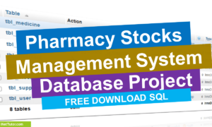 Pharmacy Stocks Management System Database Design