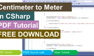 Centimeter to Meter in CSharp